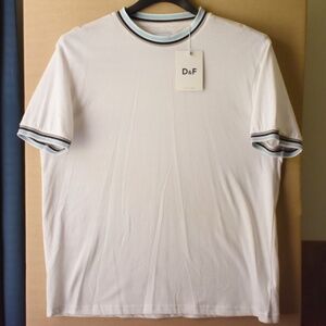 L Denim & Flower T-Shirt